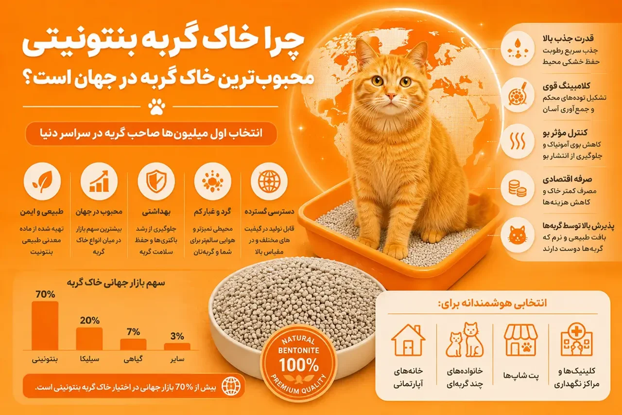 چرا خاک گربه بنتونیتی محبوبترین خاک گربه در جهان است؟